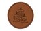 Burning Melting Candle Trio Round Iron-On Engraved Faux Leather Patch Applique - 2.5"